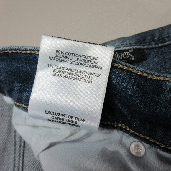 Silver Jeans mens medium wash distressed Eddie relaxed fit tapered 32x30 NWT - Picture 5 of 9